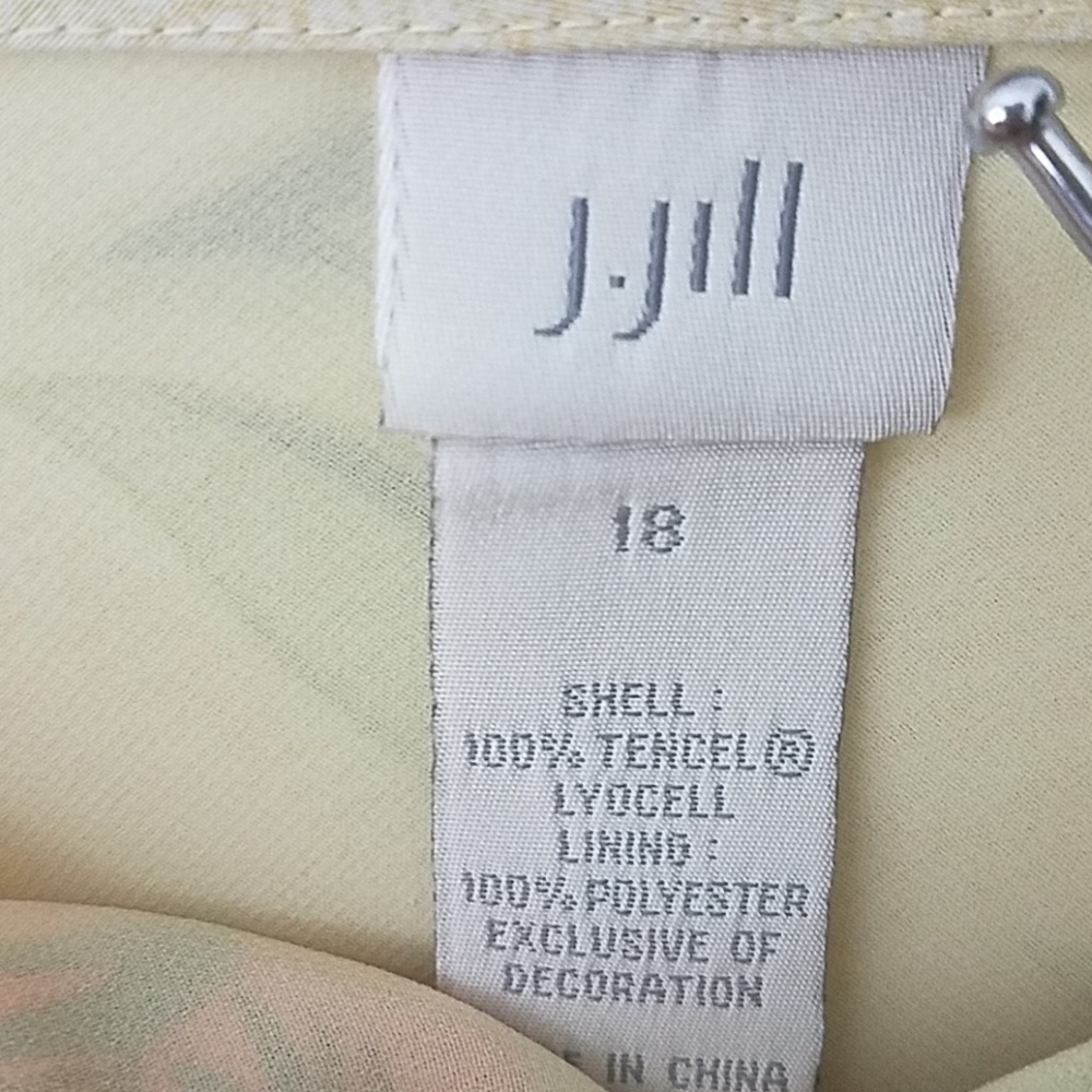 J. Jill Floral A-Line Skirt in Cream, Pink, Green - Picture 5 of 8